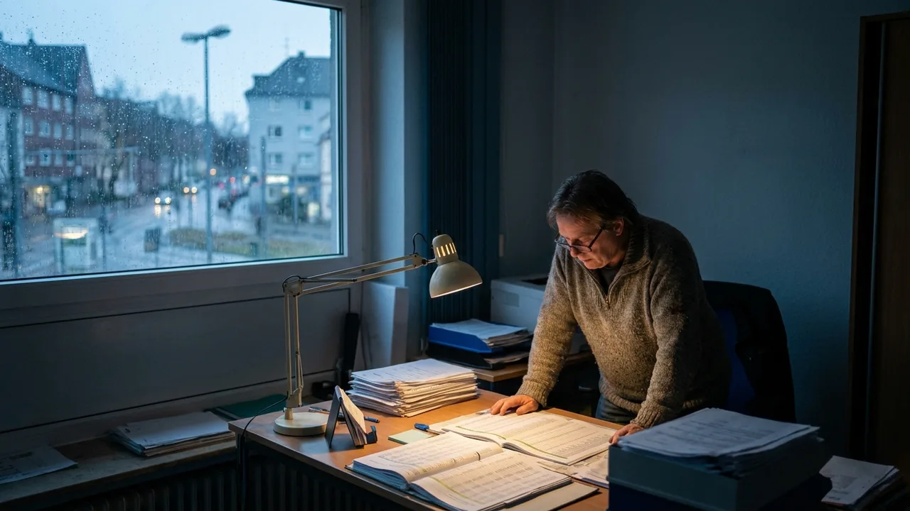 Unternehmer arbeitet am Liquiditätsplan für den Gläubigervergleich