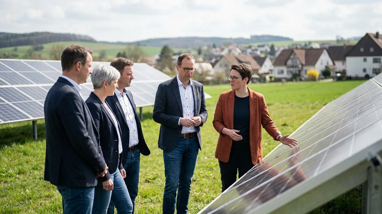 Bürgergruppe diskutiert neben einer Freiflächen-Solaranlage