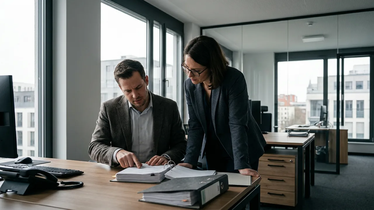 Juristen besprechen die Klauseln eines Poolvertrags