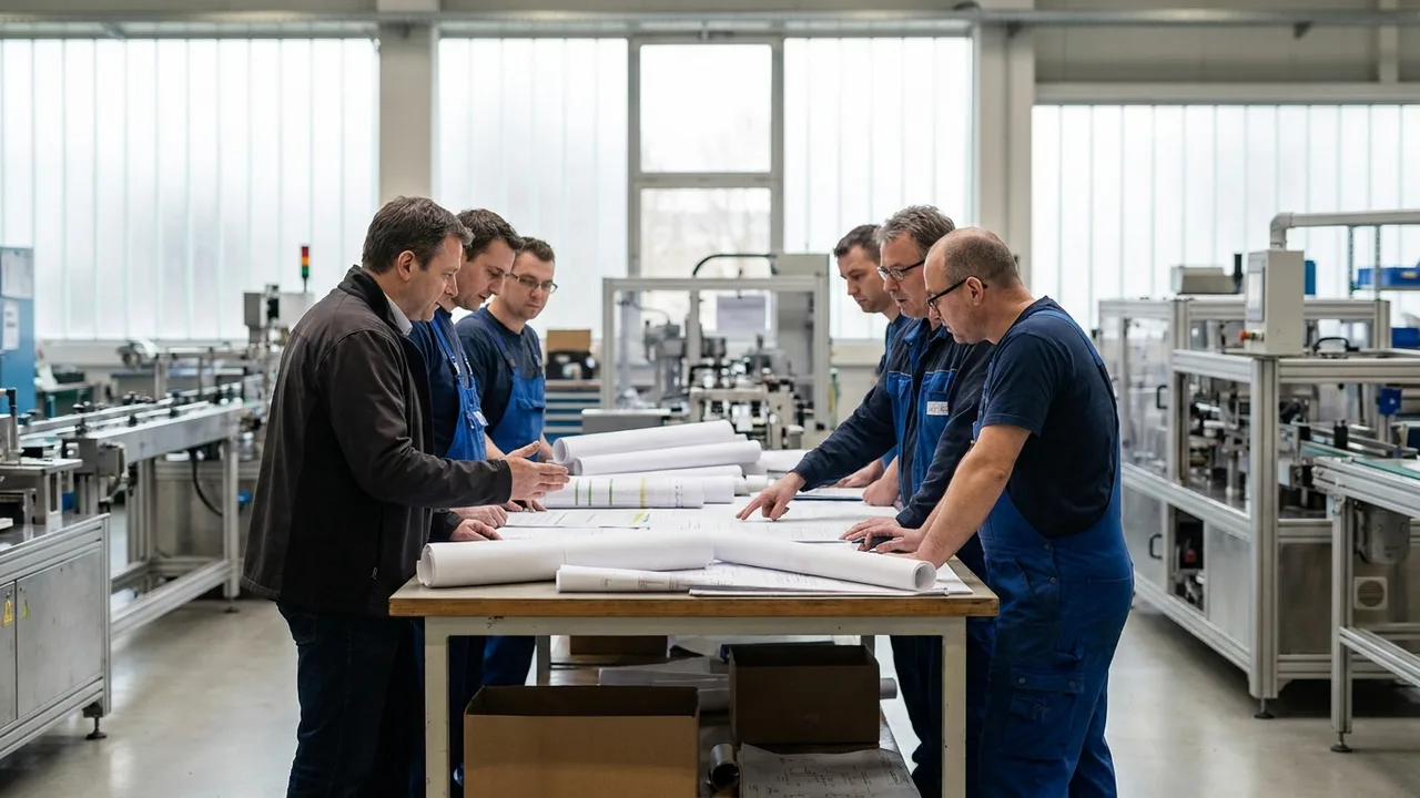 Shopfloor-Meeting zur Umsetzung der Sanierungsmaßnahmen